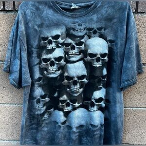 Vintage the mountain skull t shirt w tye dye